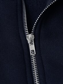 Calvornis Sudadera con cuello alto y media cremallera, de manga larga tipo raglan para hombre - azul real - Ver 4