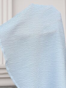 VENTUSAIL Kemeja Pria Lengan Panjang Bergaris Biru dengan Kancing Depan, Kain Bertekstur Gelembung, Potongan Slim Fit dan Desain Bahu Jatuh, Cocok untuk Kerja Sehari-hari, Liburan, dan Streetwear. - Biru - View 3