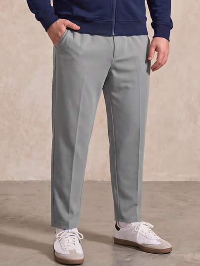 EASEVO Men's Plus Size Casual Versatile Solid Color Dress Pants
