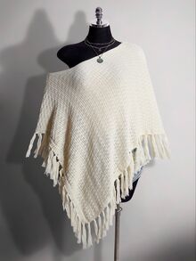 SHEIN ICON 大碼針織上衣 - 米色 - 查看 1