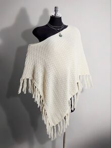 SHEIN ICON 大碼針織上衣 - 米色 - 查看 8