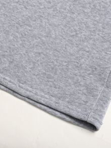 SHEIN Teen Girl Drawstring Waist Wide Leg Sweatpants - Grey - View 7