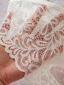 Elorette Women's Sexy Lingerie Set With Contrast Lace And Cutout Design - White - View 4