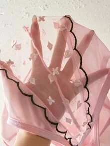 Elorette Pink Embroidered Slimming Cut-Out Floral Pattern Romantic Pastoral Women's Jumpsuit - Pink - View 6