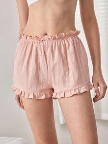 Ocili 2件套波西米亚风荷叶边下摆100%纯棉梭织女士家居服长裤 - 彩色 - 查看 7