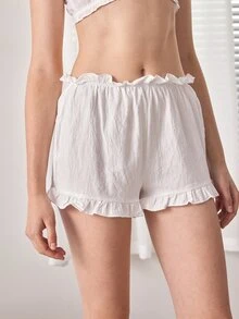 Ocili 2件套波西米亚风荷叶边下摆100%纯棉梭织女士家居服长裤 - 彩色 - 查看 4