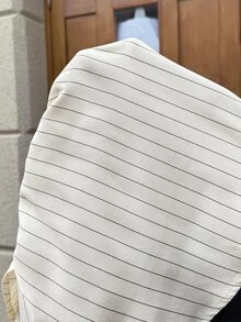MaterniWear Maternity Striped Metal Decor Casual Versatile Daily Wear Shirt Fall Work Outfits Formal Luxury Going Out - White - View 10