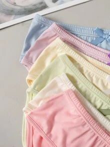 SHEIN Tween Girls 6pcs Multicolor Kids Bow Minimalist Comfortable Casual Girls Underwear - Multicolor - View 6