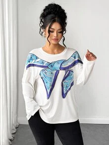 Elenzga Plus Size Women Tops Fall - White - View 6