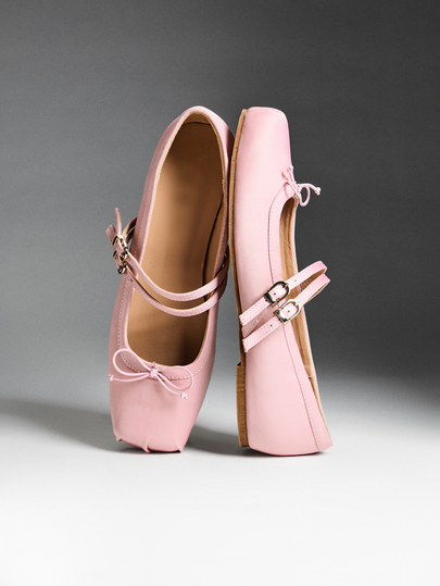 Denimoi Elegant Sweet Bow Decor Ballet Flats
