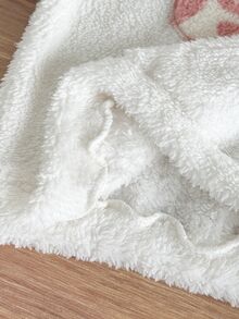 SHEIN 2件組女嬰秋冬日常穿著可愛保暖刷毛法蘭絨愛心連帽衛衣與長褲套裝 - 粉色 - 查看 7
