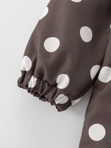 SHEIN Elladie kids Young Girls Winter Coats - Brown - View 5