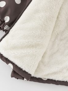 SHEIN Elladie kids Young Girls Winter Coats - Brown - View 8