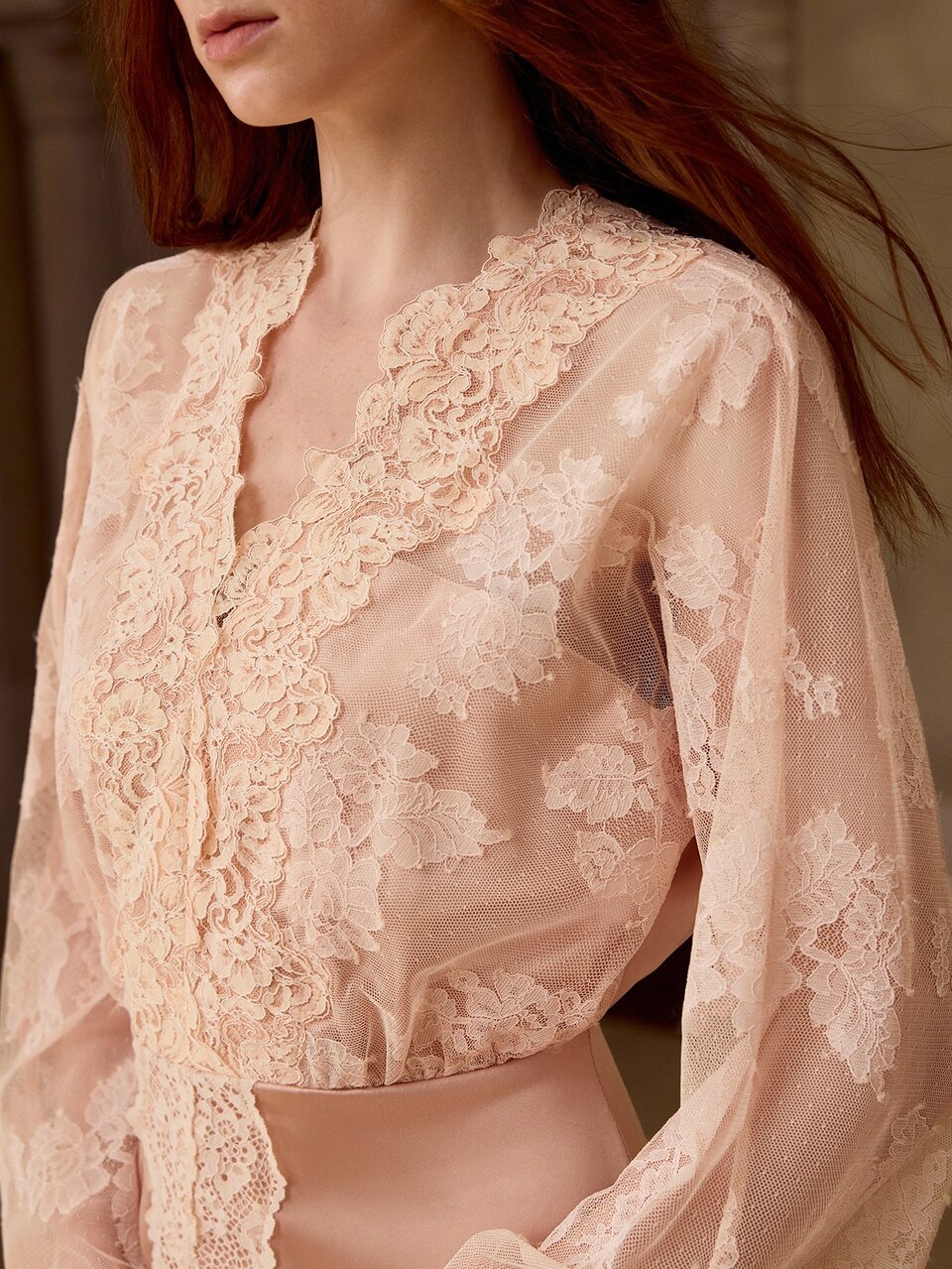 MOTF WOMEN'S LACE & SATIN PATCHWORK WAIST-CINCHING LONG SLEEVE DRESS, AUTUMN/WINTER