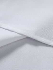 Manfinity Mode Men's Light Business Style All-Match White Shirt With Diagonal Texture Hidden Placket Mature Casual Long Sleeve Shirt For Office Commute Versatile - White - View 7