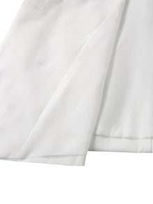 Manfinity Mode Men's White Deep V-Neck Versatile Classic Double-Breasted Design Business Casual Home Commute Daily Suit Vest - White - View 3