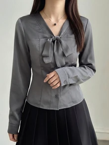 DAZY Women Blouses & Shirts - Dark Grey - View 7