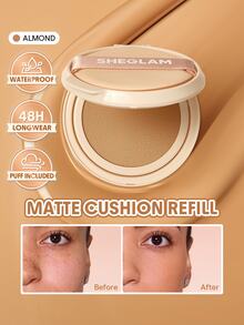 SHEGLAM Lock & Go Long-Lasting Cushion Foundation (Refill)-Almond Brand Beauty Cosmetic Makeup For Women And Girls - Almond - View 1