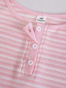 SHEIN 青少年女孩長袖連身褲，度假、日常穿著 - 彩色 - 查看 5