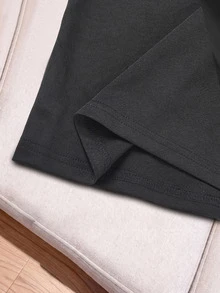 Juhart Plus Size Elegant Stylish Commuter Style Decorative Button Pants Fall Office Formal Black And Gold - Black - View 6
