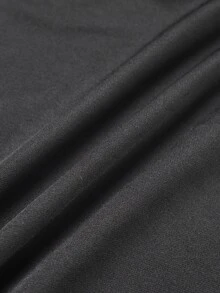 Juhart Plus Size Elegant Stylish Commuter Style Decorative Button Pants Fall Office Formal Black And Gold - Black - View 4