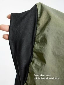 Innovista Innovista Women's Collared Zip Up Cropped Sports Jacket Drawstring Waist Lightweight Breathable Windbreaker Outdoor Running Gym Training Travel جاكيت تغطية - Army Green - View 10