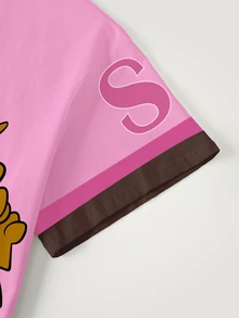 SCOOBY-DOO X SHEIN تي شيرت بياقة مستديرة وأكمام قصيرة بطباعة كرتونية لأحجام كبيرة - أبيض - مشاهدة 6
