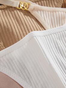 Lowkey Lull 5pcs/Set Women's Minimalist Multi-Color Thong Panties, Suitable For Summer - Multicolor - View 5