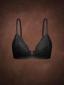 Bella Beso 3 PiecesLingerie Set (Wireless Bra + Thong + Garter Belt With Leg Straps) - Black - View 11