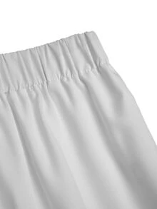 TaskEZ Women's Solid Color V-Neck Short Sleeve Top And Pants Nurse Scrub Uniform Set - White - View 5