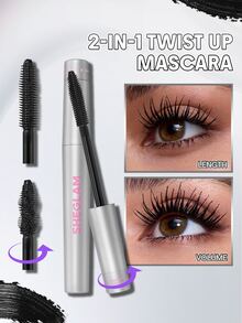 SHEGLAM Twist Top Volume & Length Mascara-Black Brand Beauty Cosmetic Makeup For Women And Girls - Black - View 1