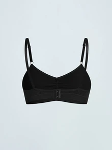 Softvol 3pcs/Set Non-Wired Solid Color Pleated Camisole Bra Sets - Multicolor - View 12