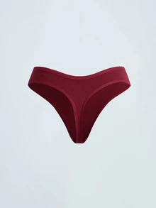 Softvol 5 peças/pacote Calcinhas Tipo Tanga Confortáveis para Mulheres, Roupa Íntima Macia Adequada para Esportes e Uso Diário, Pacote Múltiplo, Tamanhos XP-GG, Todas as Estações - Multicolorido - Visão 9