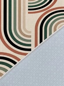 Digitally Printed Non-Slip Washable Runner And Area Rug Living Room Carpet, Modern Design | Modern, Scandinavian, Bohemian And Classic Styles | 100% Polyester - Creamy White - View 4