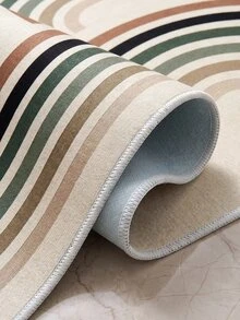 Digitally Printed Non-Slip Washable Runner And Area Rug Living Room Carpet, Modern Design | Modern, Scandinavian, Bohemian And Classic Styles | 100% Polyester - Creamy White - View 3