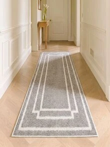 Digitally Printed Non-Slip Washable Runner And Area Rug Living Room Carpet, Modern Design | Modern, Scandinavian, Bohemian And Classic Styles | 100% Polyester - Light Grey - View 6