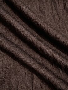 SHEIN Holidaya 女款優雅紋理度假風垂領褶皺上衣 - 棕色 - 查看 9