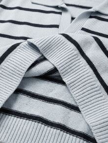 Claim Dot Men's Fashion Versatile Striped Colorblock Long Sleeve Sweater For Daily Wear - Multicolor - View 5
