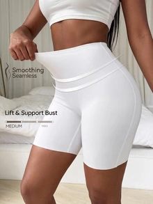 Rovax Solid High Waist Shapewear Shorts, Panty - White - View 2