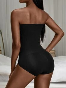 Rovax Seamless Shapewear Bandeau Bodysuit - Black - View 2