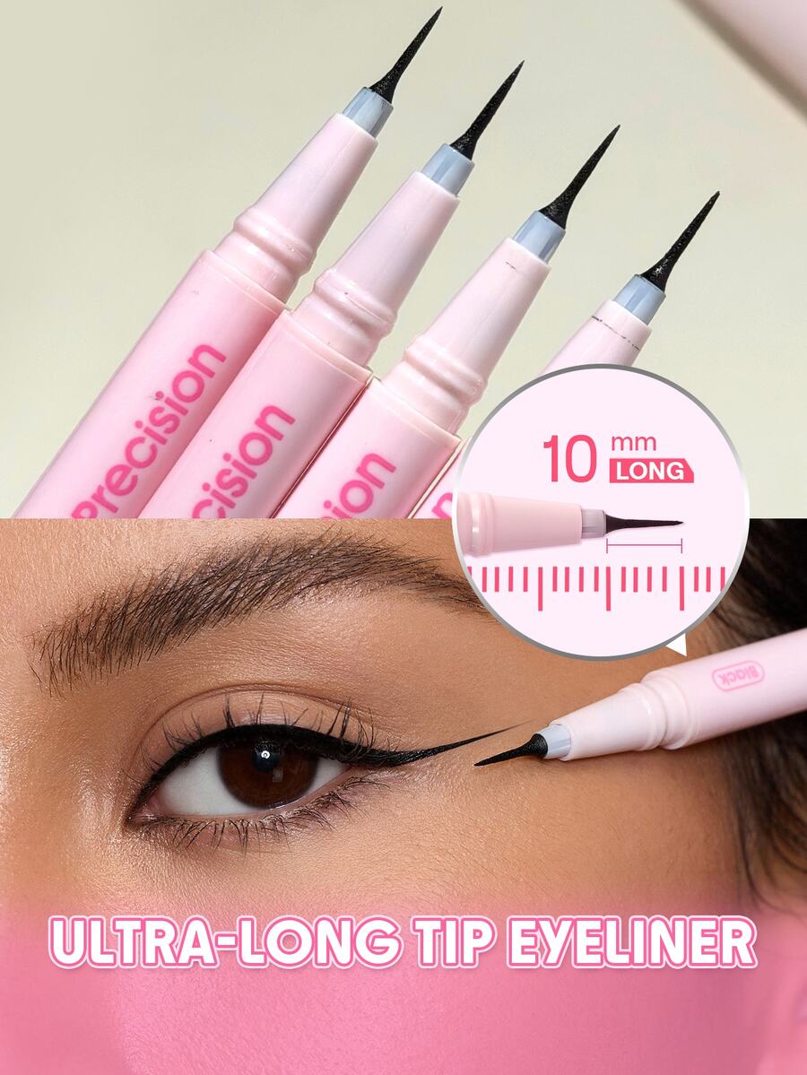 SHEGLAM Micro Precision Ultra-Long Tip محدد عيون ماركة تجميل ومكياج للنساء والفتيات - الأسود - مشاهدة 1