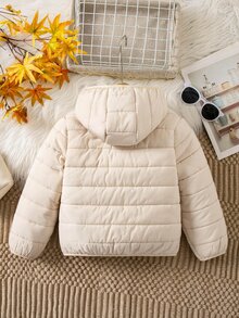 Emery Rose Kids Emery Rose Kids 女童少女款編織領連帽休閒加厚保暖冬季外套 - 彩色 - 查看 6