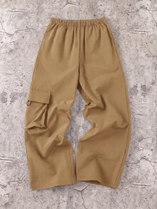SHEIN Tween Boys Pants - Khaki - View 5