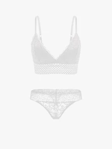 Bisouelle 3sets Floral Lace Bra & Panty Lingerie Setfor Summerfor Summer - Multicolor - View 17