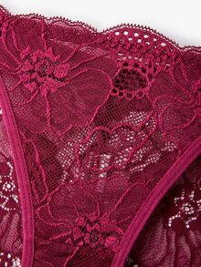 Bisouelle 3入組女士蕾絲三角褲,側邊綁帶和花朵細節的內衣 - 彩色 - 查看 5