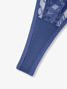 Bisouelle Women's Fantasy Elegant Lace Thong Panties Set Contrast Trim Multicolor Underwear For Her - View 19