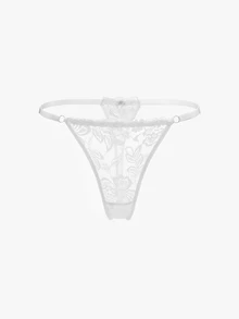 Bisouelle Women's Fantasy Elegant Lace Thong Panties Set Contrast Trim Multicolor Underwear For Her - View 14