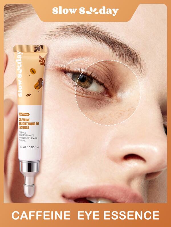 Slow Sunday Caffeine Brightening Eye Essence, Caffeine, Hyaluronic Acid, Moisturizing And Brightening, Suitable For Dark Circles, Fine Lines, And Eye Bags, Good Choice For Vacation, Travel Essentials, Back To School, Suitable For Summer Eye Care