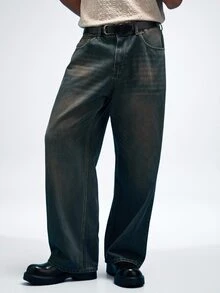 NobleFwd Men's Casual Multipocket Simple Design Denim Jeans, Everyday Wear - Medium Wash - View 1