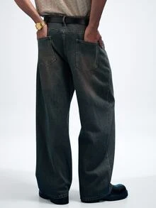 NobleFwd Men's Casual Multipocket Simple Design Denim Jeans, Everyday Wear - Medium Wash - View 2